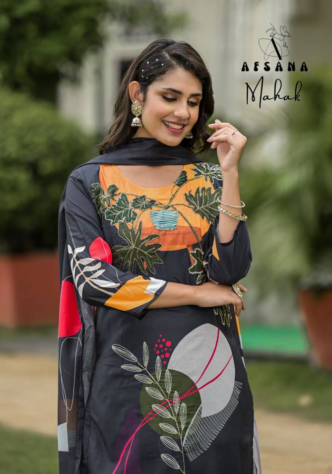 Mahak By Afsana Muslin Digital Printed Kurti With Bottom Dupatta Wholesale Shop In Surat